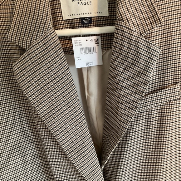 American Eagle blazer size women’s size large beige NWT - Picture 3 of 6